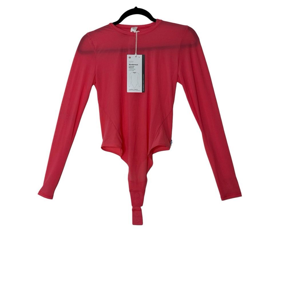 LULULEMON Wundermost Ultra-Soft Nulu Long-Sleeve Bodysuit Women Medium Athletic